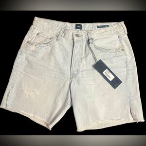 NWT $148 retail EDWIN Cai Daydream Denim Women’s Shorts Size 32 Light Wash